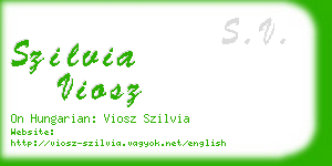 szilvia viosz business card